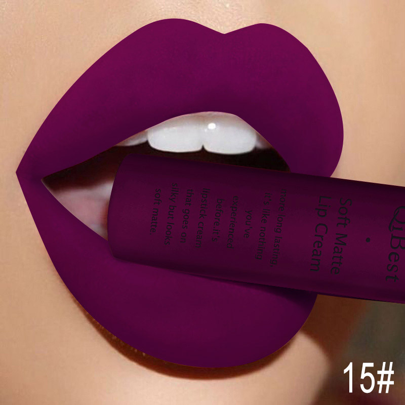 Matte Velvet Lip Tint Long Lasting - QIBEST ملمع شفاه مثير مخملي غير