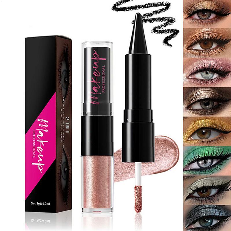 2 في 1 ظلال عيون سائلة ملونة م - مراجعة Waterproof Liquid Eyeliner Pen وسعره