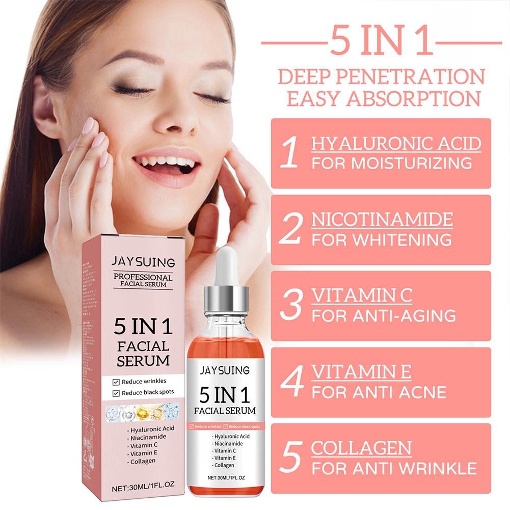 سيروم للوجه 5 في 1 بفيتامين سي - مراجعة Hyaluronic Acid Facial Serum وسعره